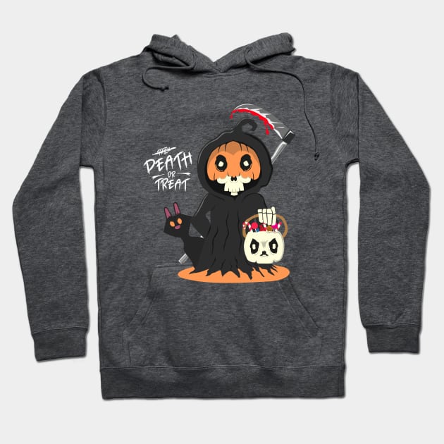 Hello, Death or treat on Halloween Hoodie by Dizartico